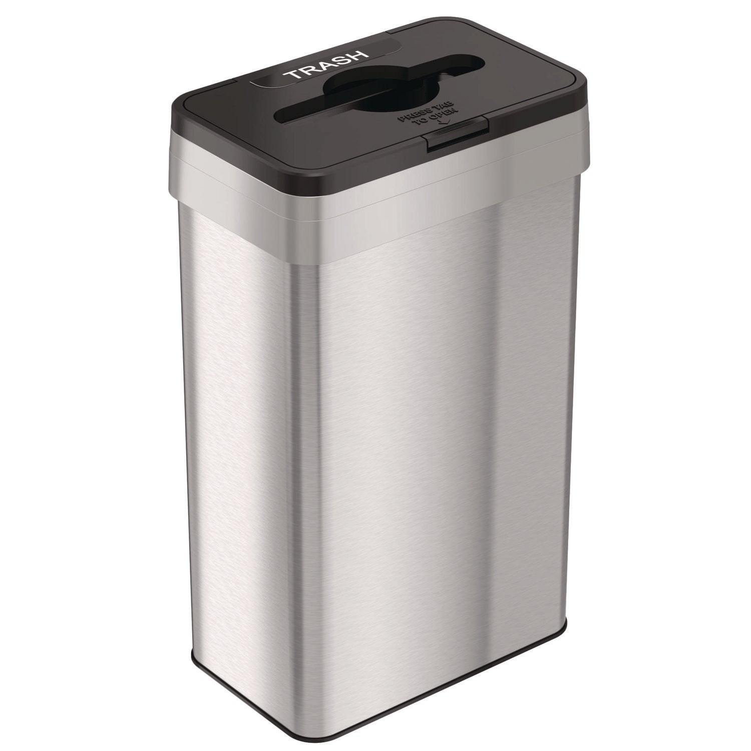 hls-commercial-r-open-top-trash-can-with-color-coded-lid-21-gal-plastic-stainless-steel-silver-black-hlmhls21uottrs_1